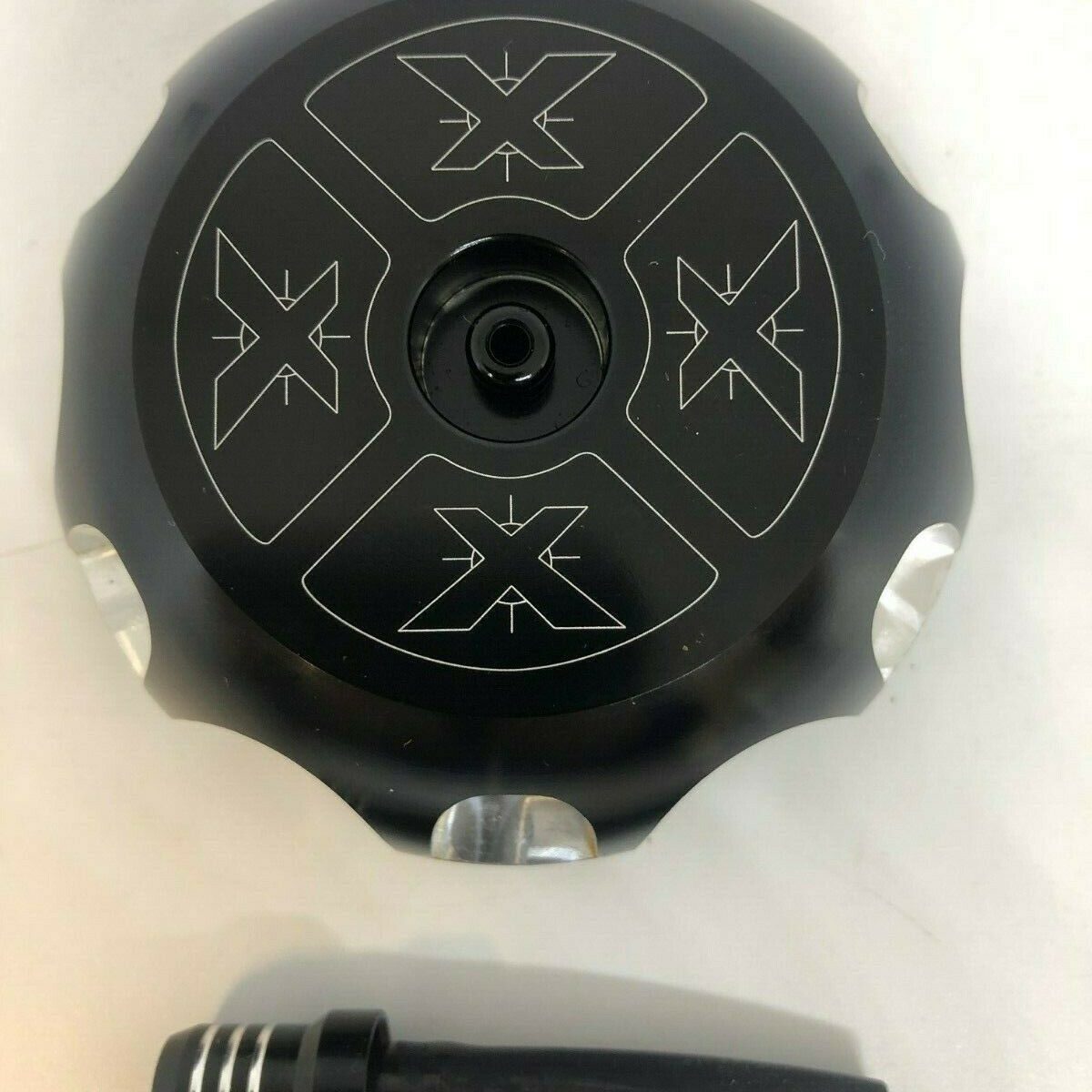 XTECH Billet Tank Gas Cap With Breather Hose Vent BLACK YZ Yamaha ...